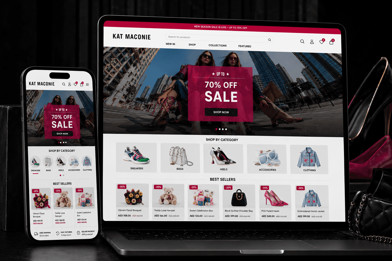 Kat Maconie Shopify store project