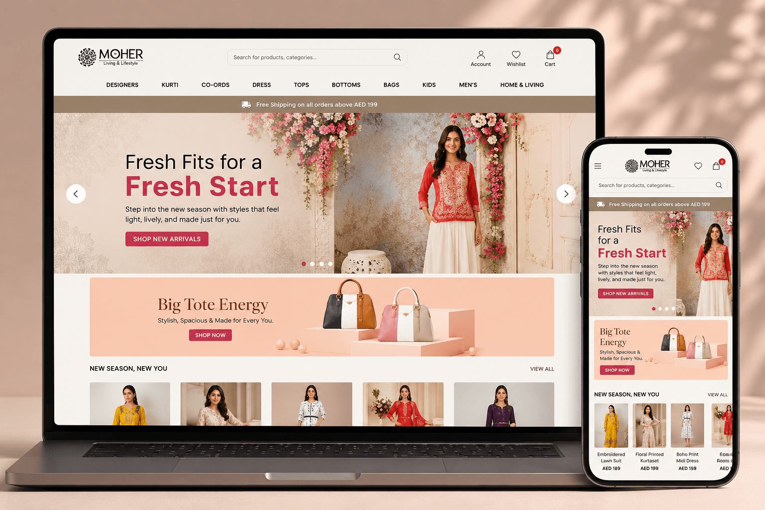 Moher Shopify store project