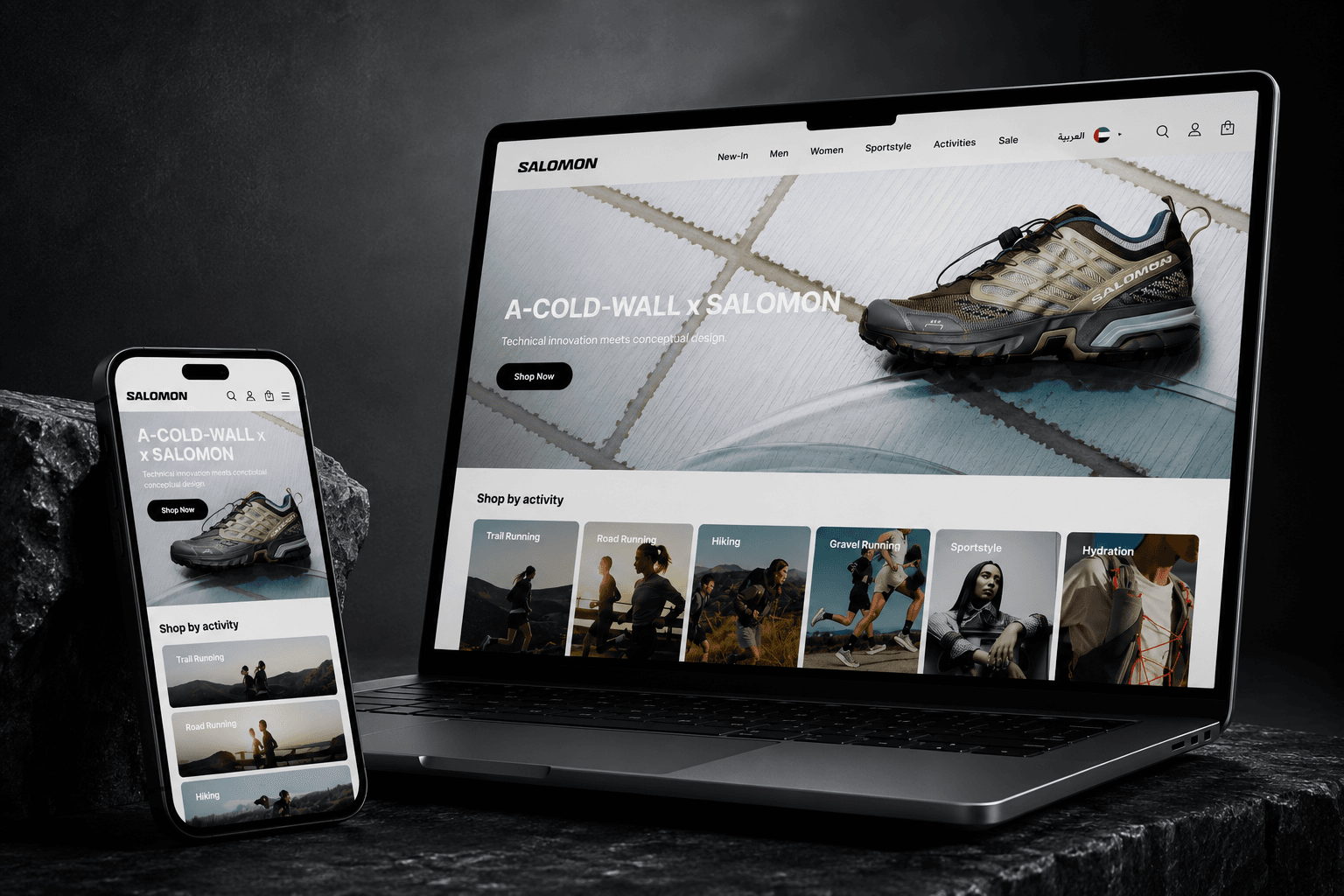SALOMON Shopify store project